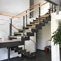 Escalier en métal et bois - Modèle Long Island